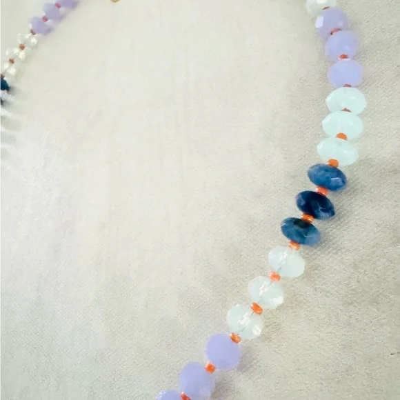 Nordstrom Color Pop Beaded Necklace - Blue, Aqua, Lavender - Colorful, Unique - Picture 6 of 9